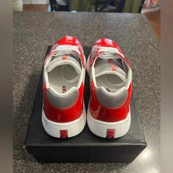 Prada American Cup Red Mens Us Mens Size 9 - Picture 6 of 13